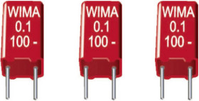 Kondensator foliowy MKS 2.2 µF Wima MKS2C042201K00KSSD-1 63 V/DC 20 % Wymiary siatki 5 mm (D x S x W) 7.2 x 7.2 x 13 mm
