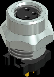 42-01293 SAL M 8, 3-pin, socket, straight