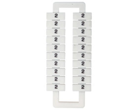 Oznacznik do złączek (EURO) 2,5-70mm2 /2/ biały 43192)/1 blister=20 szt/