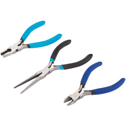 BlueSpot Tools 8512 Soft Grip Mini Plier Set, 3 Piece