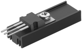 Extruded heatsink, (L x W x H) 15 x 12.6 x 6.5 mm, 38.5 K/W, black anodized, 10022741