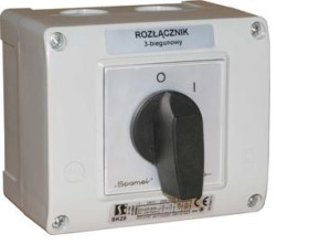 Łącznik krzywkowy 0-1 2P 50A w obudowie SK40-1.828OB13