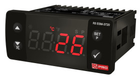 Regulator temperatury PID panelowy RS PRO Uz: 100 → 240 V. wyjście Przekaźnik 2-wyjściowy wejście PT100 77 x