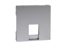 MERTEN SYSTEM M Płytka czołowa do mechanizmu gniazda telefonicznego RJ11/RJ12 aluminium MTN463560 SCHNEIDER ELECTRIC