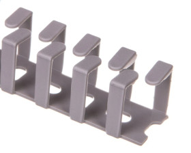 Korytko grzebieniowe elestyczne mocowane śrubami 20x20x500 szare /0.5m/ EC23403