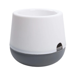 Doniczka GEO - Dwukolorowa Biało Szara 8cm Samonawadniająca Osłona Roślin