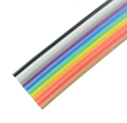 10-Way Coloured Ribbon Cable 28AWG (price per metre)