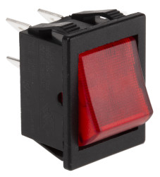 Przełącznik kołyskowy Wł.-wył. podświetlany 16 A DPST Czerwony Arcolectric (Bulgin) Ltd