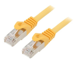 PP6A-LSZHCU-Y-10M Patch cord S/FTP 6a drut Cu LSZH żółty 10m 27AWG Cablexpert