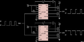 100V Half-Bridge Driver with Floating Grounds and Adjustable Dead-Time