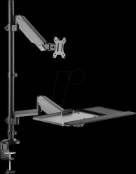 HL 63 L Arbeitsstation, Monitor- + Tastaturhalterung, Tischmontage