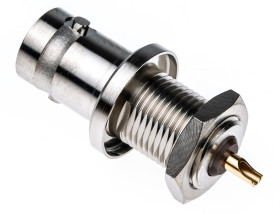 Złącze koncentryczne Montaż na panelu Żeński 50Ω typ złącza Złącze BNC 0 to 4GHz Lutowane