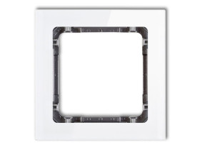DECO Ramka uniwersalna - efekt szkła (ramka: biała: spód: grafitowy) biały 0-11-DRS-1 KARLIK