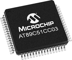 Mikrokontroler Microchip AT89C51 VQFP 64-pinowy Montaż powierzchniowy 80C51 64 kB 8bit CAN:1 40MHz RAM:2,048 kB