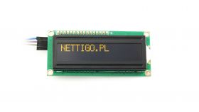 Wyświetlacz LCD 2x16 bursztynowy 1602A