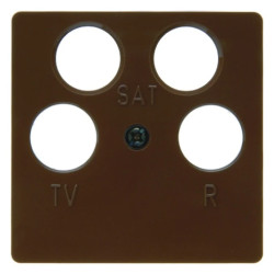 Płytka centralna do gniazda antenowego 4-wyjściowego brązowa 148401