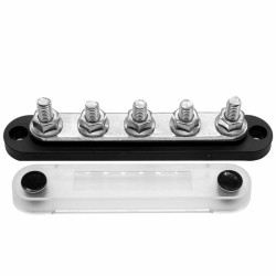 Listwa blok masy BUSBAR 5xM8 150A czarny