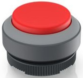 Pushbutton, illuminable, latching, waistband round, red, mounting Ø 22.3 mm, 1.30.270.211/2308