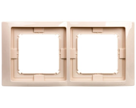 Simon Basic Neos Ramka podwójna IP44 beżowy BMRC2B/12