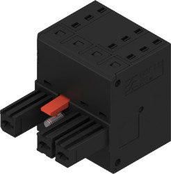 Socket, 3 pole, pitch 7.62 mm, straight, black, 2720570000