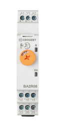 Timer Relay Szyna DIN 12 → 240V ac/dc DPDT 2-stykowy Crouzet DPDT 0.5 s → 10dni Syr-Line jednofunkcyjny