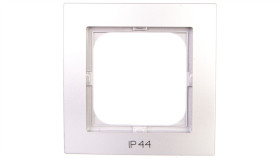 As Ramka Pojedyncza Do Łączników Ip44 Srebro Rh-1G/18