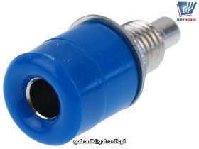 Gniazdo banan 4mm 24.247.5 Amass niebieskie