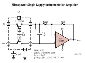 Dual Micropower Zero-Drift Operational Amplifier with Internal Capacitors