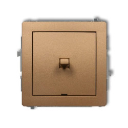 DECO Mechanizm łącznika schodowego w stylu amerykańskim (jeden klawisz bez piktogramu) złoty metalik 8DWPUS-3.1