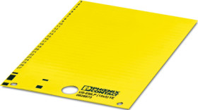 PVC device marker, (L x W) 5 x 14.85 mm, yellow, carrier card with 189 pcs, 0828873