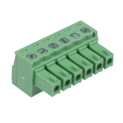 6-Way 3.81mm Right Angle Pluggable Terminal Block 8A 300V