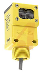 Czujniki fotoelektryczne Typu dyfuzyjnego w obudowie prostokątnej Banner z wyjściem przekaźnikowym zakres 1,8 m LED