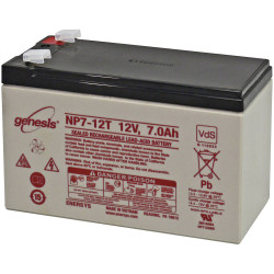 Enersys NP7-12-WT Genesis VRLA 12V 7Ah AGM; Maintenance-Free; VDS Certified