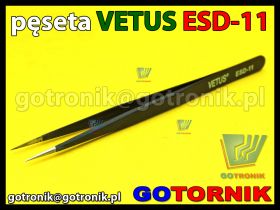 Pęseta ESD-11 VETUS pincenta antymagnetyczna