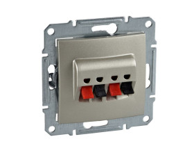SEDNA Gniazdo głośnikowe podwójne satyna SDN5400168 SCHNEIDER ELECTRIC