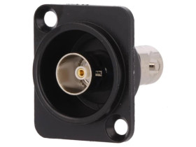 Łącznik BNC gniazdo z obu stron izolowane 75 czarny FT CP30126