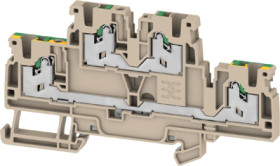 Multi level terminal block, snap-in, 0.34-2.5 mm², 4 pole, 24 A, 8 kV, dark beige, 2902410000