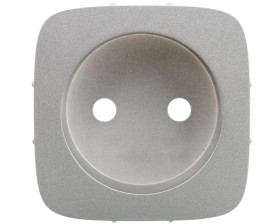 VALENA ALLURE Plakietka gniazda pojedynczego 2p aluminium 754977