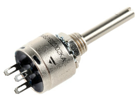 Potencjometr 1kΩ typ Obrotowy Vishay średnica wału 3,18 mm 0.75W długość wału 22mm średnica 12.7mm Montaż panelowy