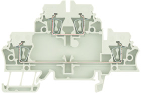 Multi level terminal block, spring balancer connection, 0.5-2.5 mm², 20 A, 6 kV, white, 1058680000