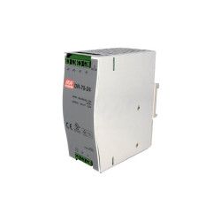 Zasilacz imp. DIN 24V 3,2A DR75 DR-75-24 impulsowy - Przem. na szynę DIN