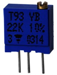 T93 3/8" Square Multi-Turn Cermet Trimmer