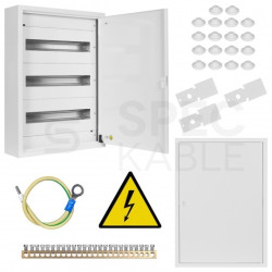Rozdzielnica natynkowa metalowa 3x18 modułów IP30 (400V AC) 605x436x130mm drzwi pełne KOLE SYSTEMS