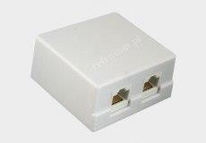 GNIAZDO SIECIOWE NATYNKOWE RJ45 KAT 5E PODWÓJNE