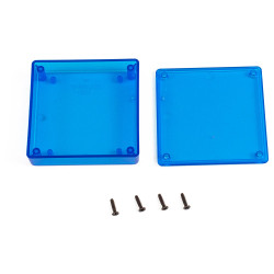 Hammond 1551XTBU Miniature Plastic Enclosure 80 x 80 x 20 Trans. Blue