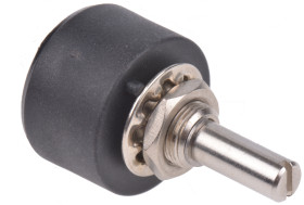 Potencjometr z przewodem nawojowym 5kΩ RS PRO średnica wału 6,35 mm 1W długość wału 25mm średnica 25.4mm Montaż panelowy