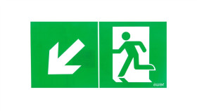 Piktogram 150X300 Pd22 Obrotowa Strzałka Człowiek W Drzwiach Logo Awex (Iso7010)