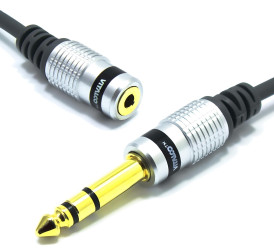 KABEL AUX WTYK JACK 6,3 STEREO - GNIAZDO JACK 3,5 VITALCO MK69 1,5M