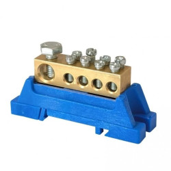 Zacisk ochronny 1x(25/4x6) - Niebieski