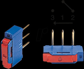 NK236W Slide switch, sub-miniature, 1-pin, angled